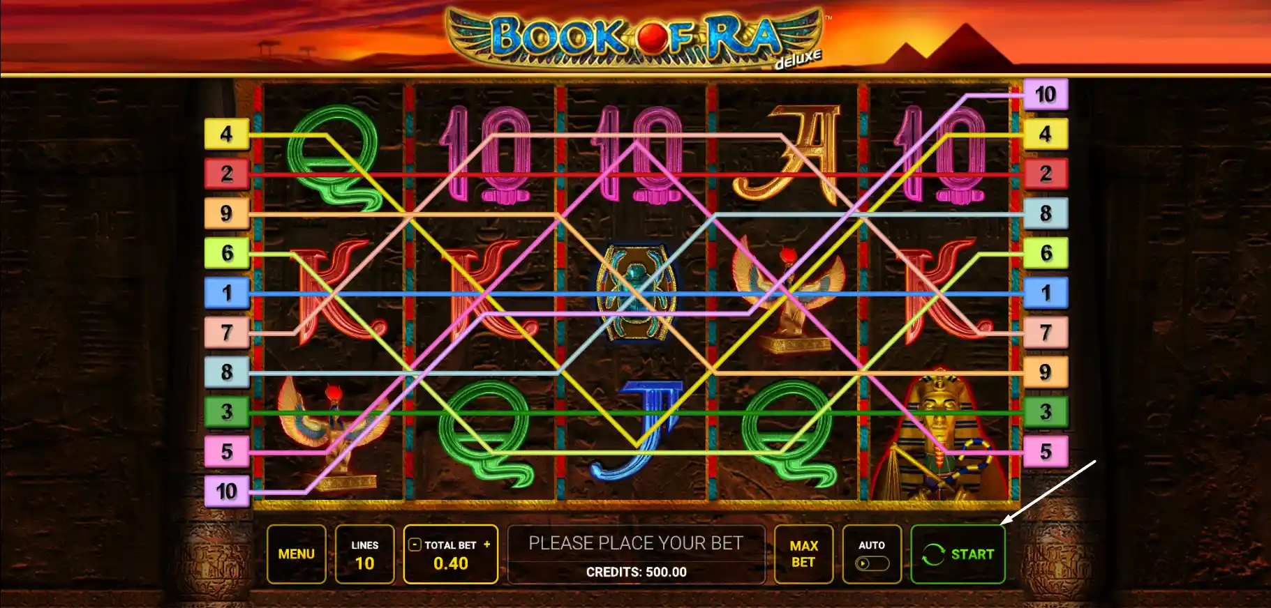 Book of Ra Deluxe krok 3